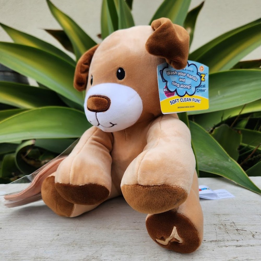 NEW 11" Dog Bear Brown Plush Antimicrobial Toy graduation gift dog